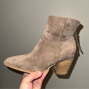 BEAST FASHION Suede Ankle Boots - Grey